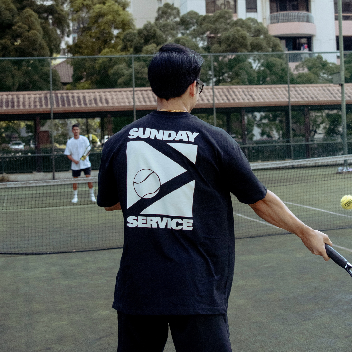 black & white unisex sunday service tee