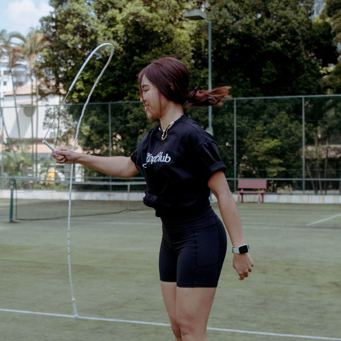 black & white unisex jump club tee