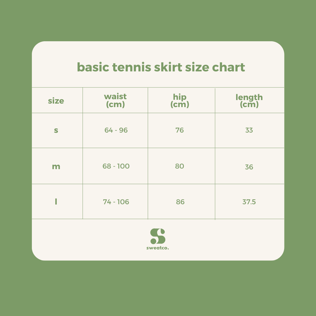 black tennis basics skirt