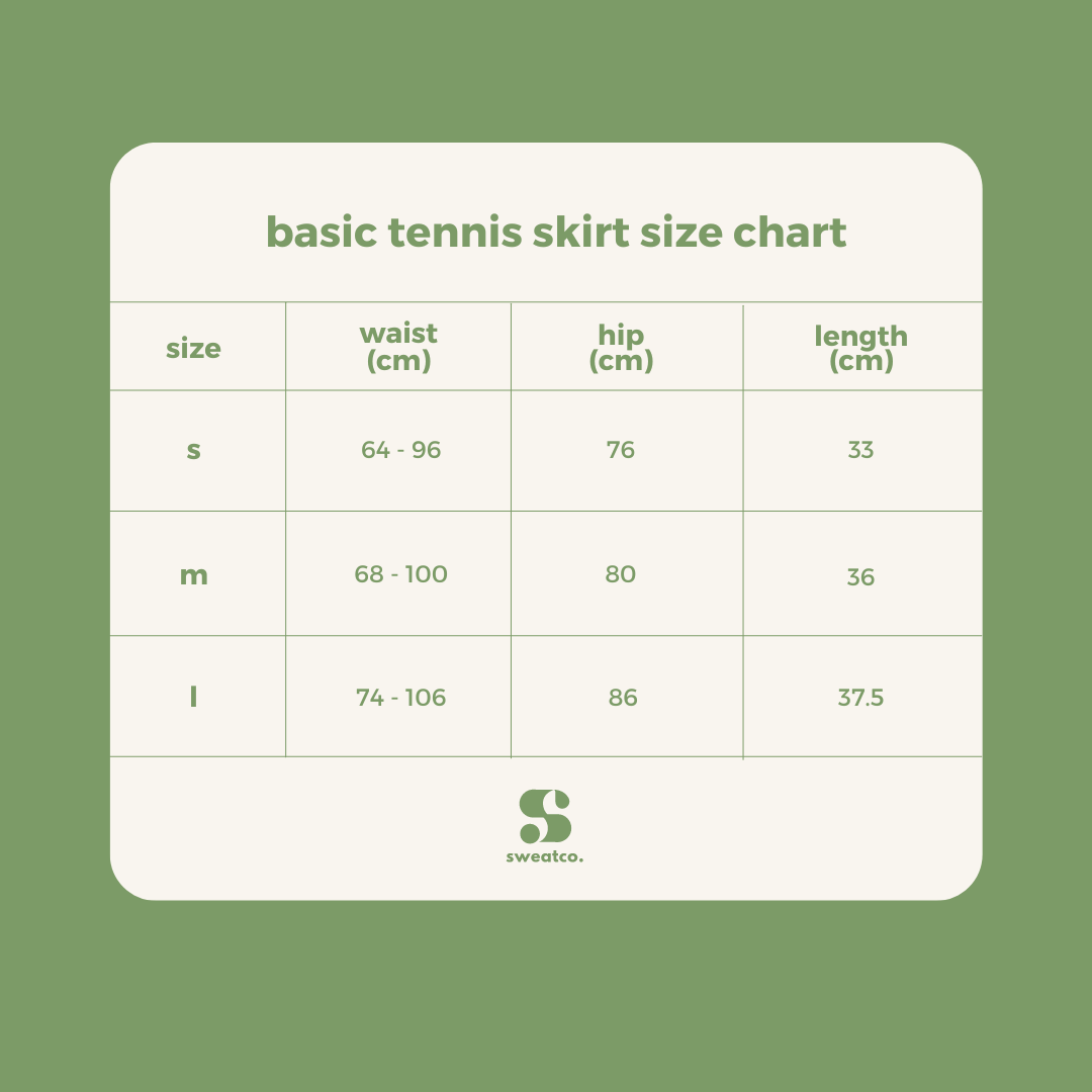 white tennis basics skirt